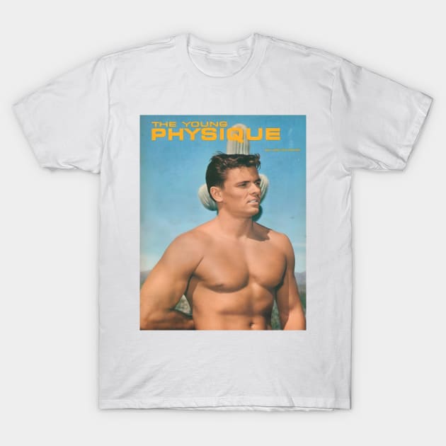 THE YOUNG PHYSIQUE - Vintage Physique Muscle Male Model Magazine Cover T-Shirt by SNAustralia